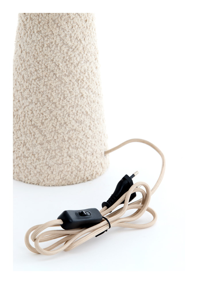 Light & Living Tafellamp 'Micky' Bouclé 58cm, kleur Zand