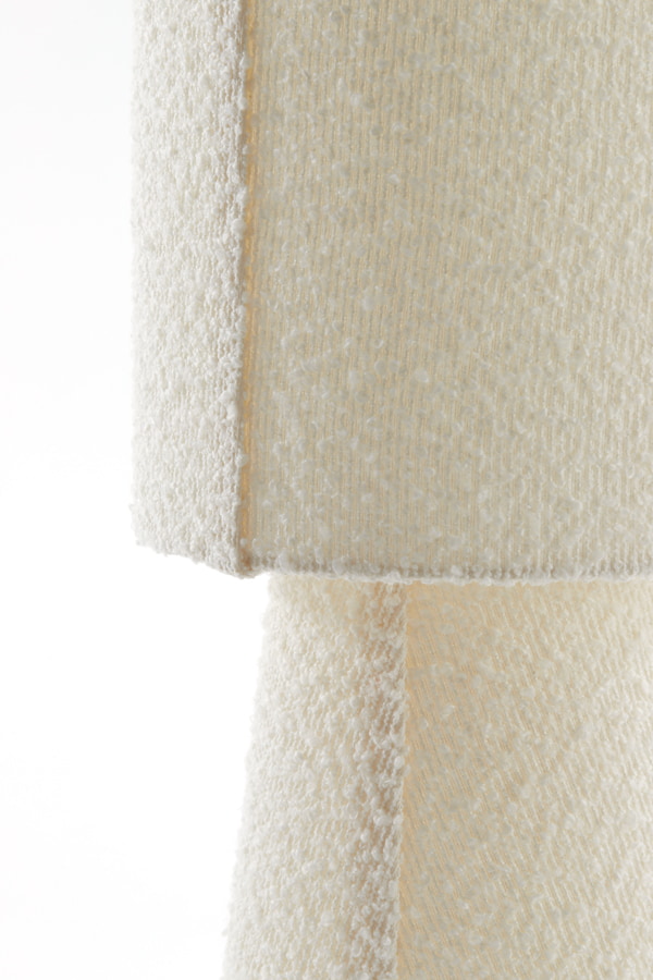 Light & Living Tafellamp 'Mikkel' Bouclé, kleur Crème