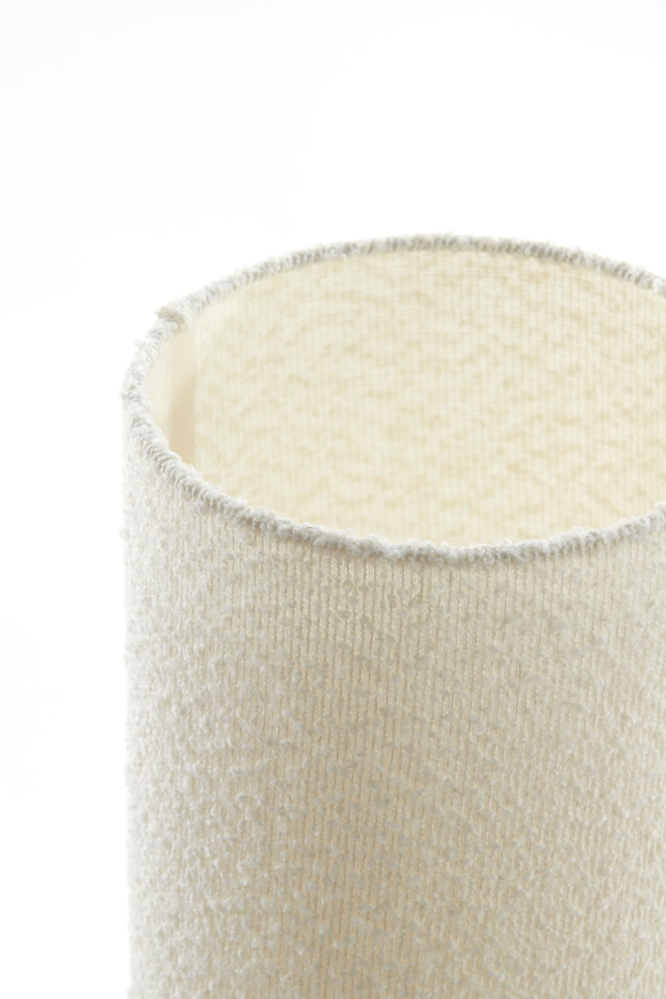 Light & Living Tafellamp 'Mikkel' Bouclé, kleur Crème