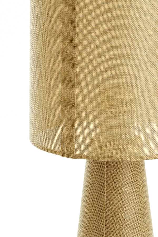 Light & Living Tafellamp 'Micky' Linnenlook, kleur Olijfgroen