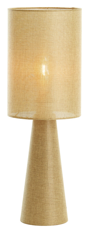 Light & Living Tafellamp 'Micky' Linnenlook, kleur Olijfgroen