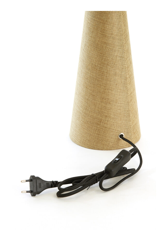 Light & Living Tafellamp 'Micky' Linnenlook, kleur Olijfgroen