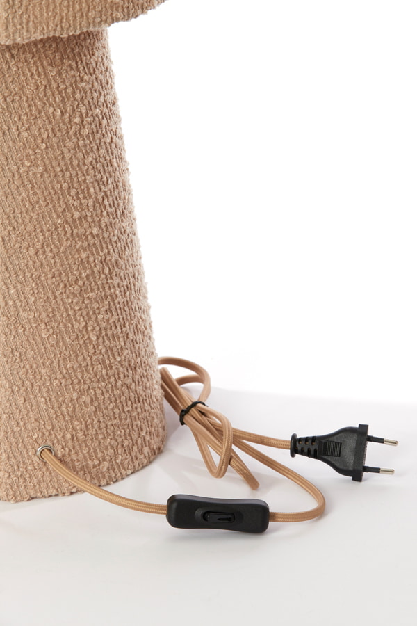 Light & Living Tafellamp 'Mikkel' Bouclé, kleur Zand