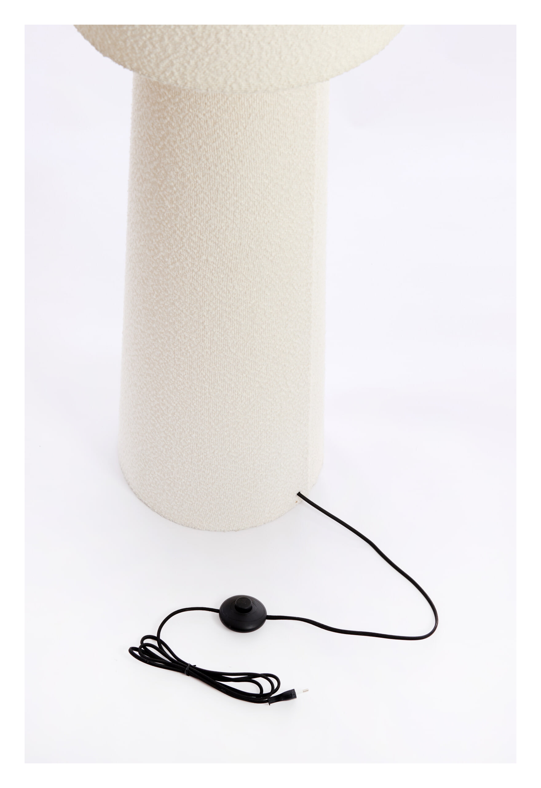 Light & Living Vloerlamp 'Mikkel' Bouclé, 165cm, kleur Crème