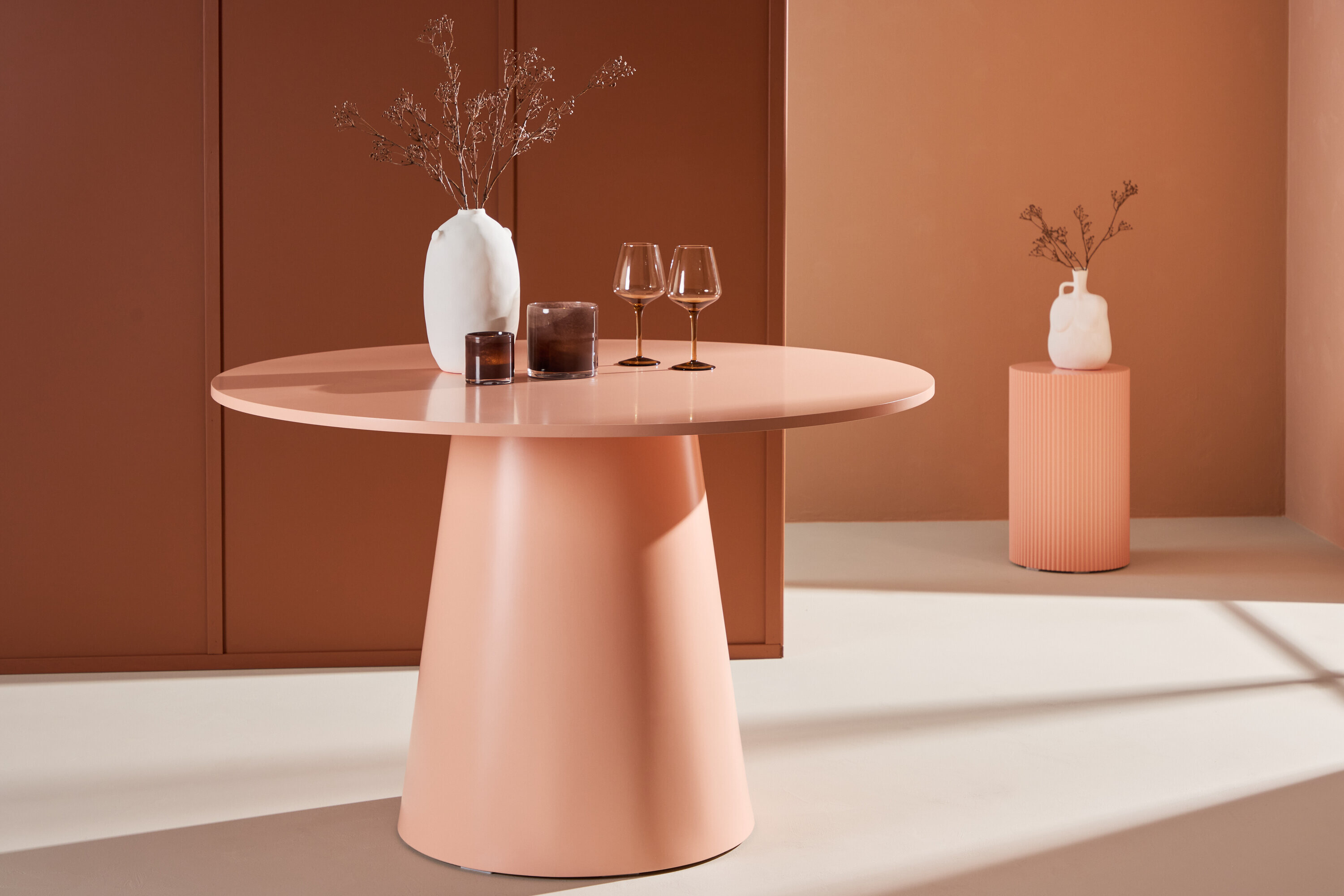 Nohr Ronde Eettafel Mikeisha MDF, 120cm - Peach