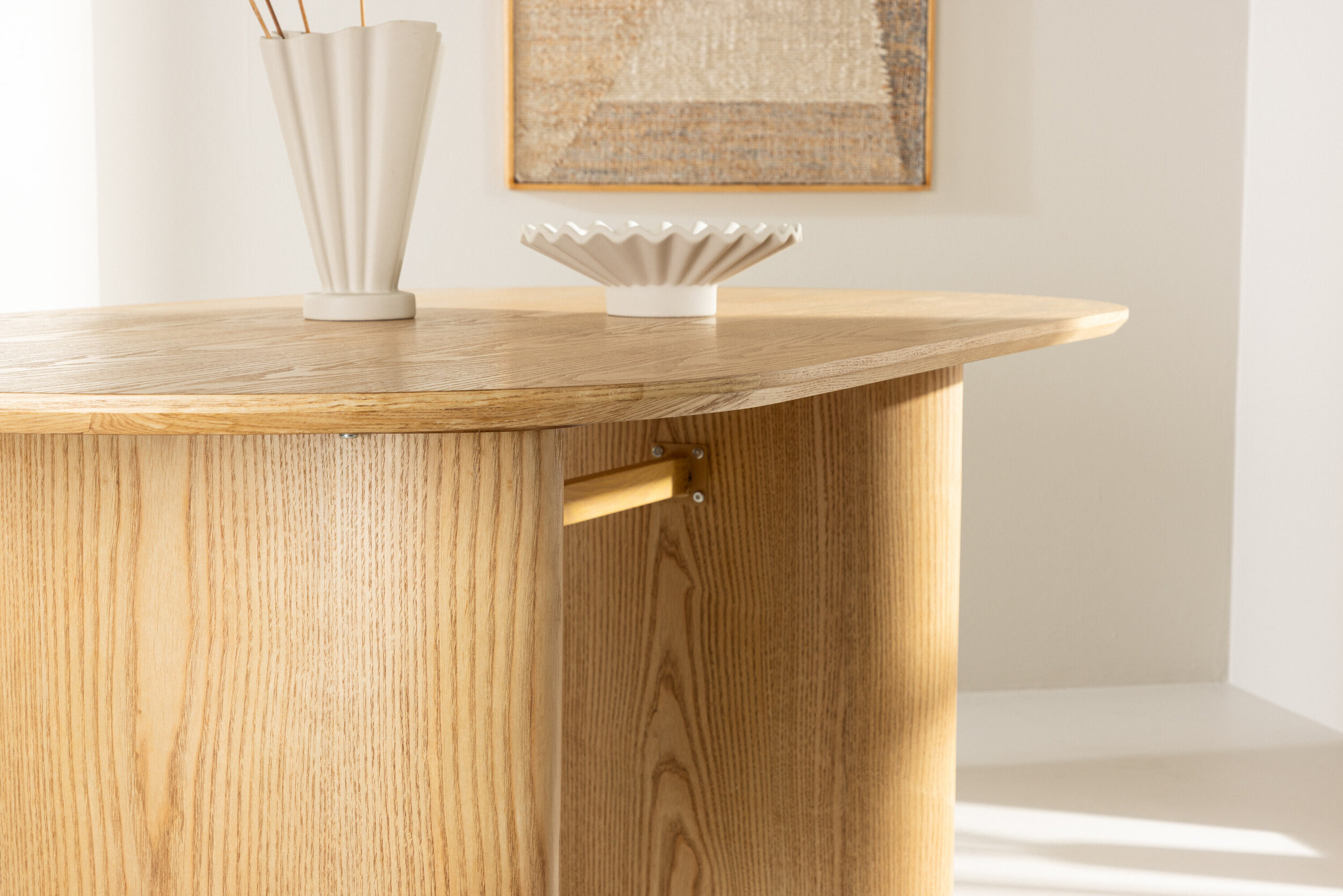 Nohr Ovale Eettafel 'Analuisa' MDF, 180 x 75cm, kleur Naturel