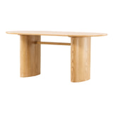 Nohr Ovale Eettafel 'Analuisa' MDF, 180 x 75cm, kleur Naturel