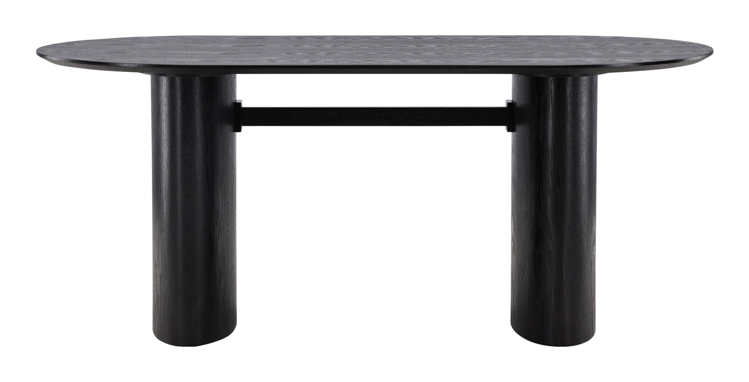 Nohr Ovale Eettafel 'Analuisa' MDF, 180 x 75cm, kleur Zwart