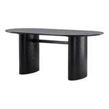 Nohr Ovale Eettafel 'Analuisa' MDF, 180 x 75cm, kleur Zwart
