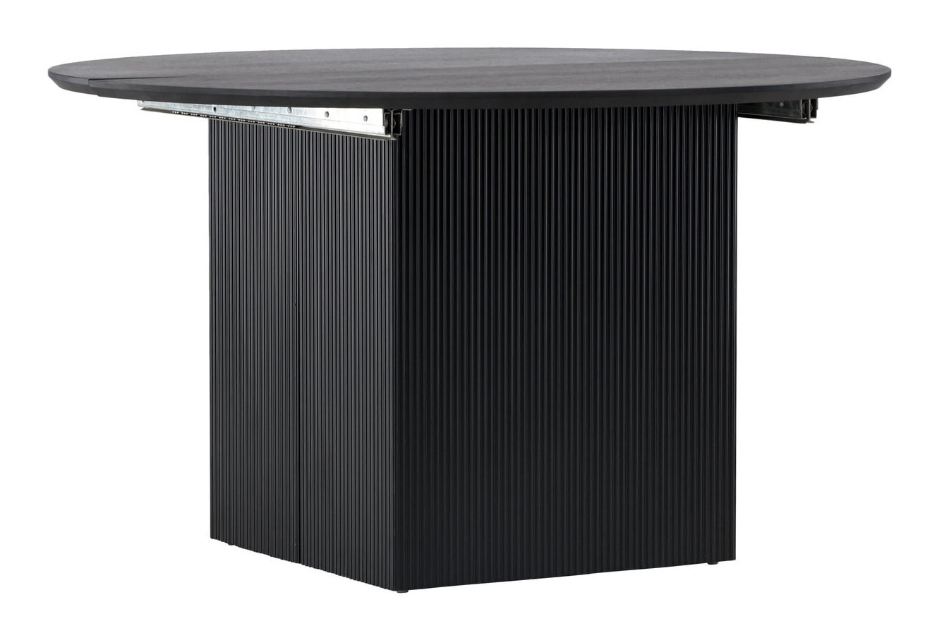 Nohr Uitschuifbare Ronde Eettafel 'Kalandra' MDF, 130-180 x 130cm, kleur Zwart
