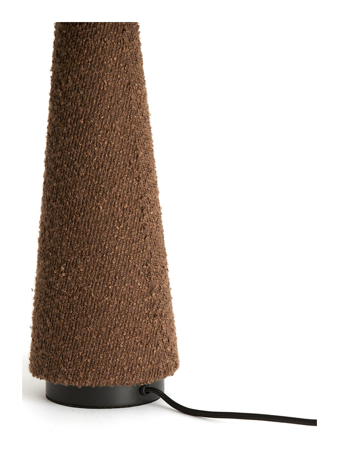 Light & Living Tafellamp 'Devia' Bouclé, 61cm, kleur Bruin