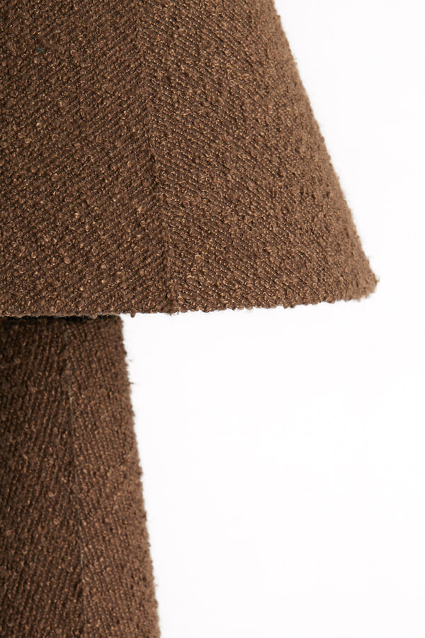 Light & Living Tafellamp 'Devia' Bouclé, 61cm, kleur Bruin