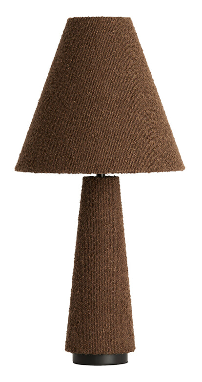 Light & Living Tafellamp Devia Bouclé, 61cm - Bruin