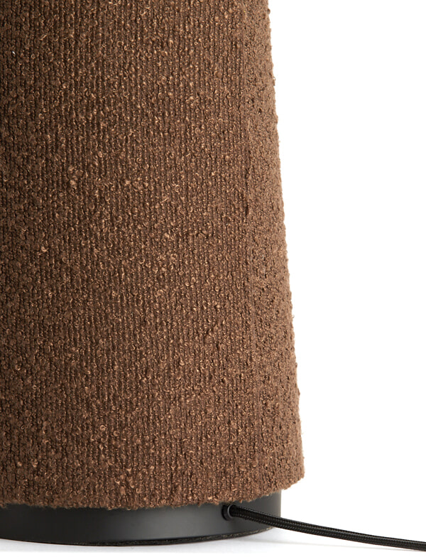 Light & Living Vloerlamp 'Devia' Bouclé, 168cm, kleur Bruin