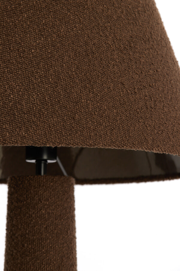 Light & Living Vloerlamp 'Devia' Bouclé, 168cm, kleur Bruin