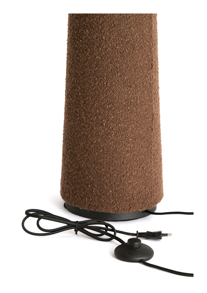 Light & Living Vloerlamp 'Devia' Bouclé, 168cm, kleur Bruin