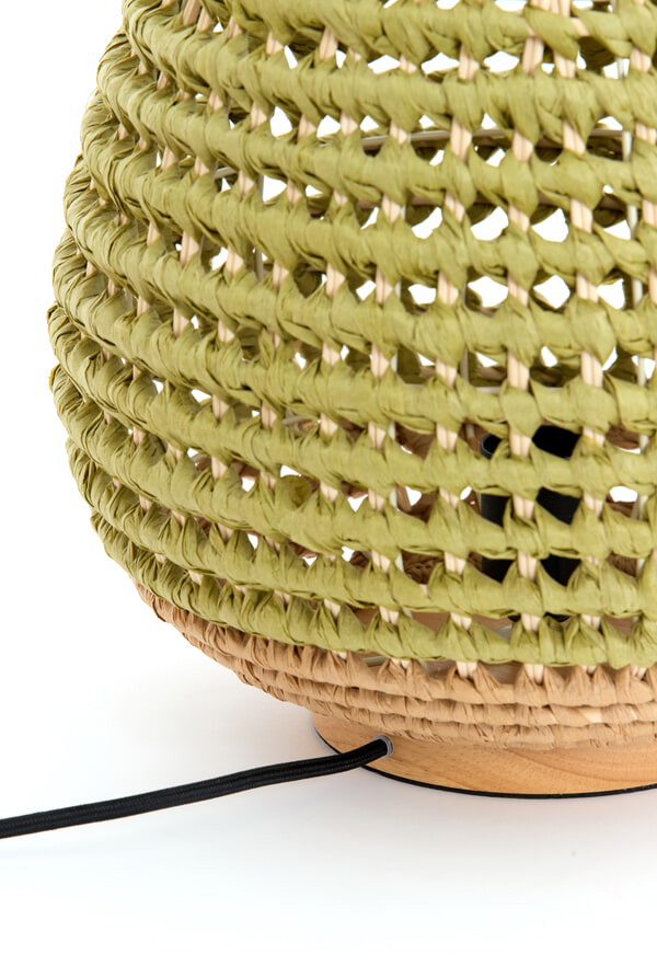 Light & Living Tafellamp 'Kalipa' Rotan, kleur Groen