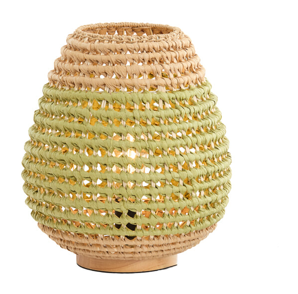 Light & Living Tafellamp 'Kalipa' Rotan, kleur Groen