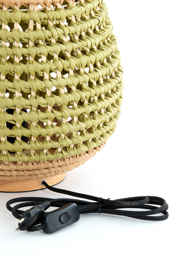 Light & Living Tafellamp 'Kalipa' Rotan, kleur Groen