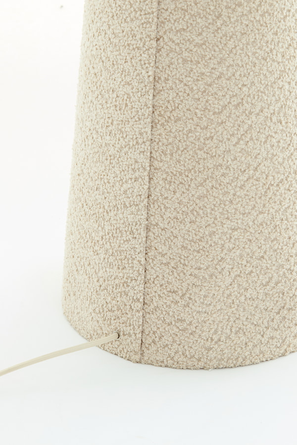 Light & Living Vloerlamp 'Micky' Bouclé, 180cm, kleur Zand