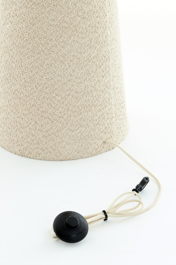 Light & Living Vloerlamp 'Micky' Bouclé, 180cm, kleur Zand