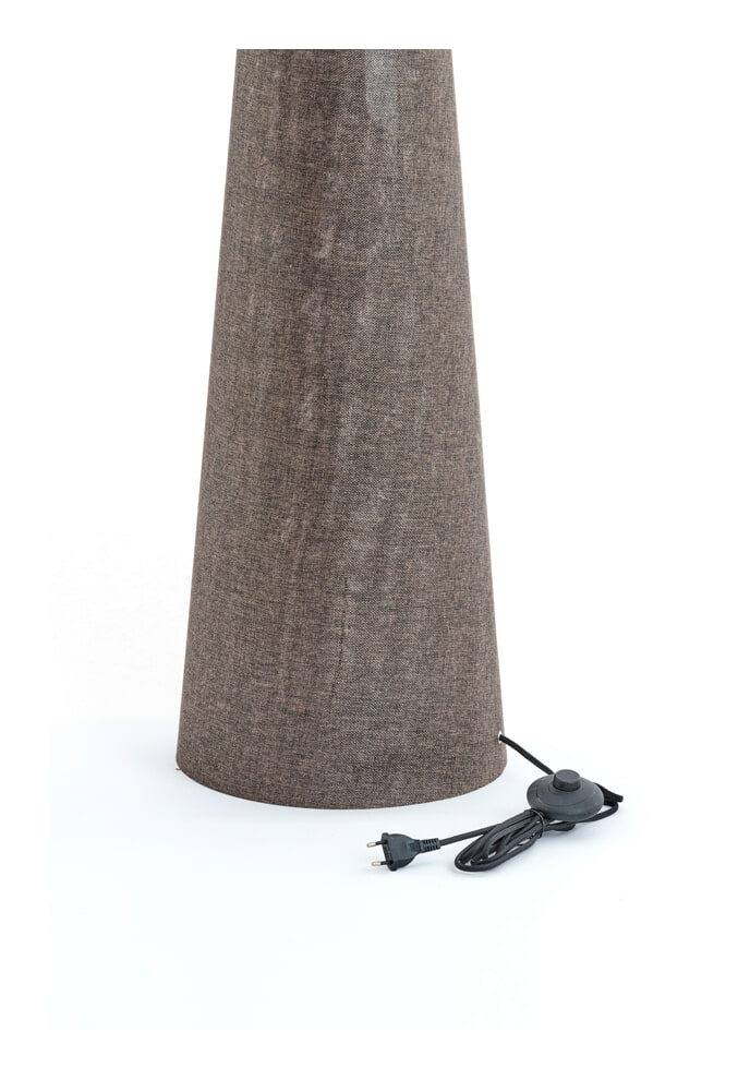 Light & Living Vloerlamp 'Micky' Linnenlook, 180cm, kleur Bruin