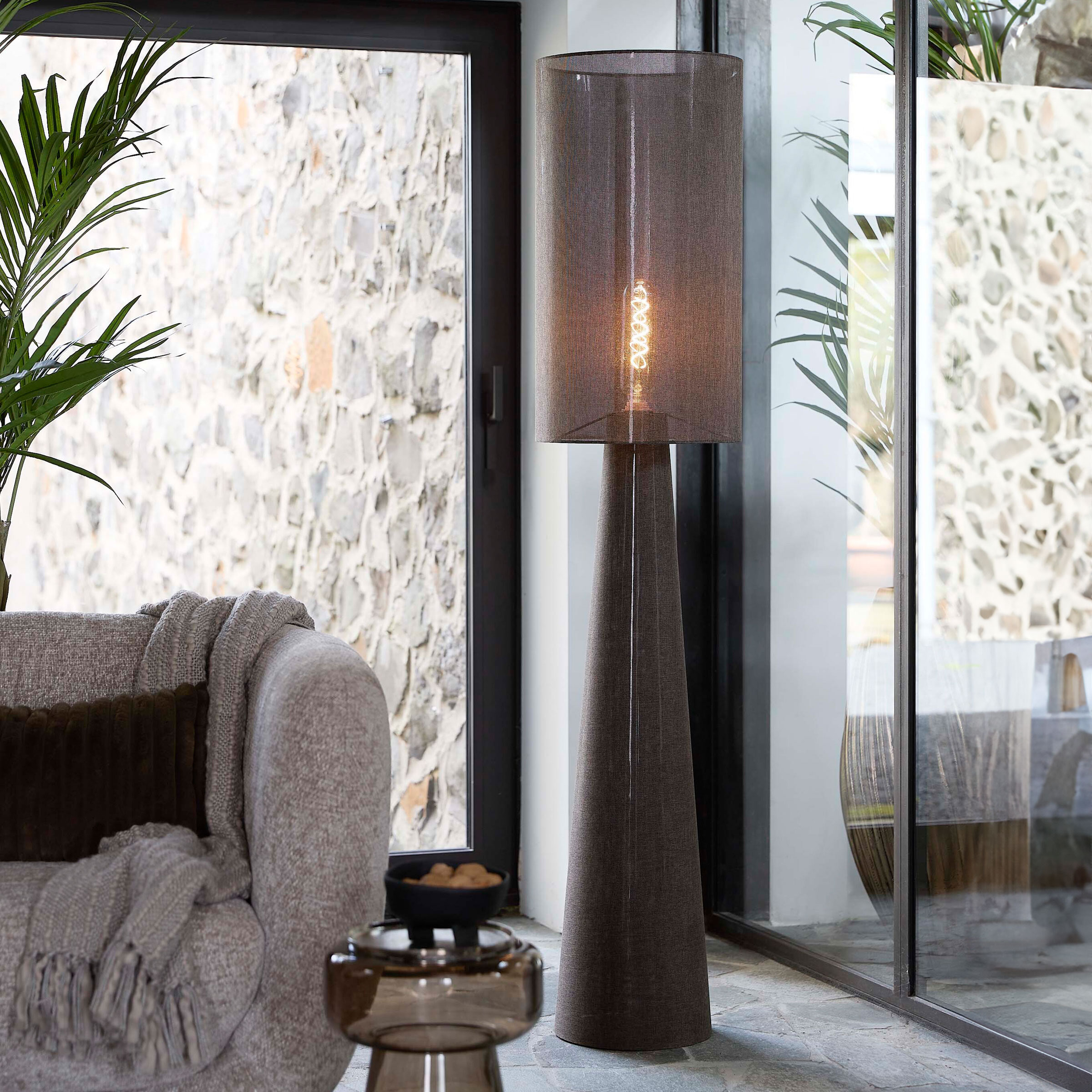 Light & Living Vloerlamp 'Micky' Linnenlook, 180cm