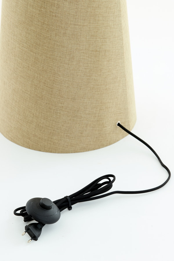 Light & Living Vloerlamp 'Micky' Linnenlook, kleur Olijfgroen
