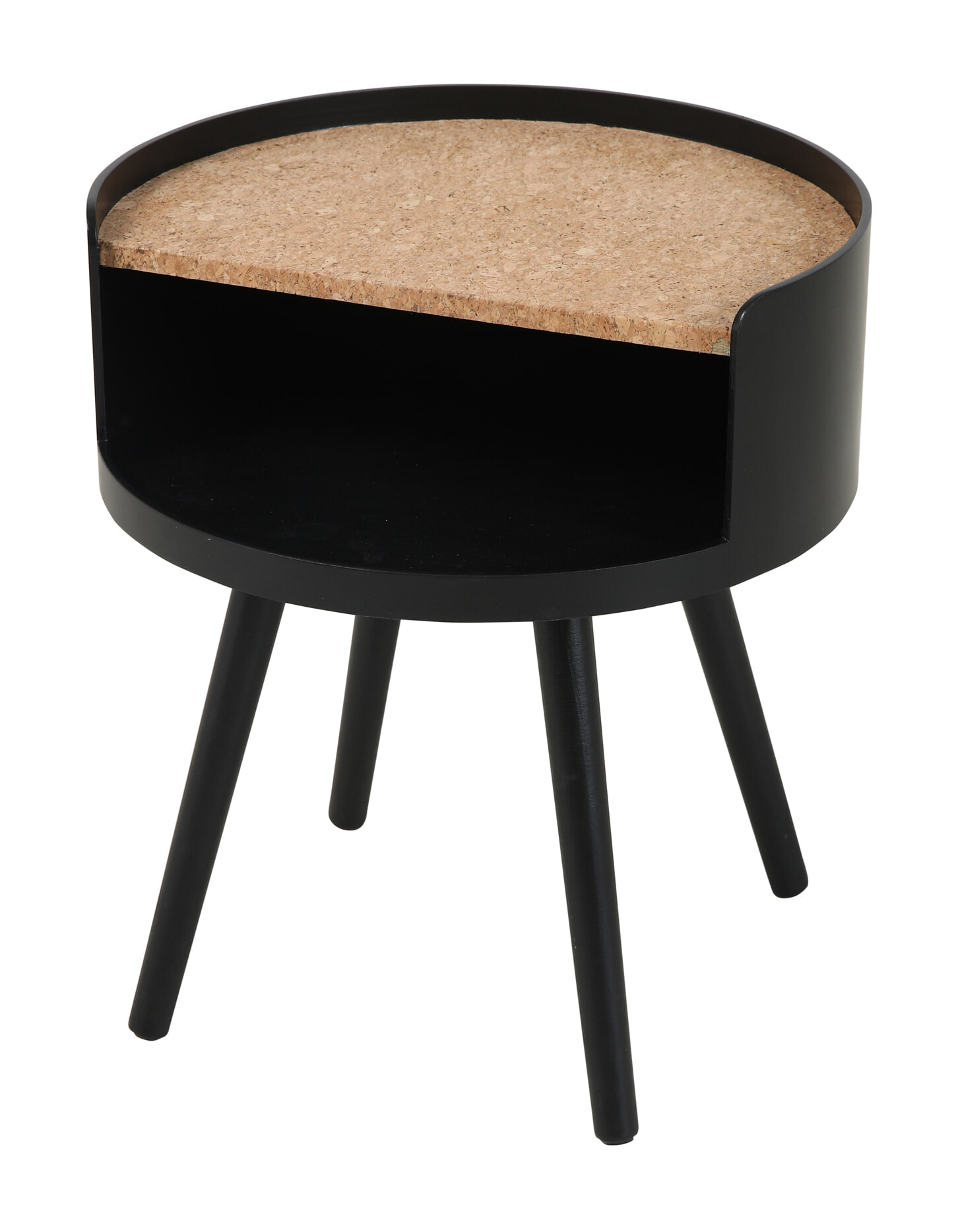 Artistiq Bijzettafel Dametria Kurk, 40cm - Zwart - Rond