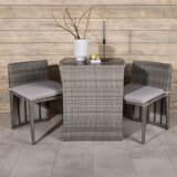 Nohr Bistroset 'Daneisha' Wicker, kleur Grijs