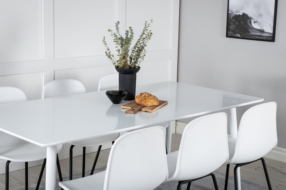Nohr Eettafel 'Austina' MDF, 180 x 90cm, kleur Wit