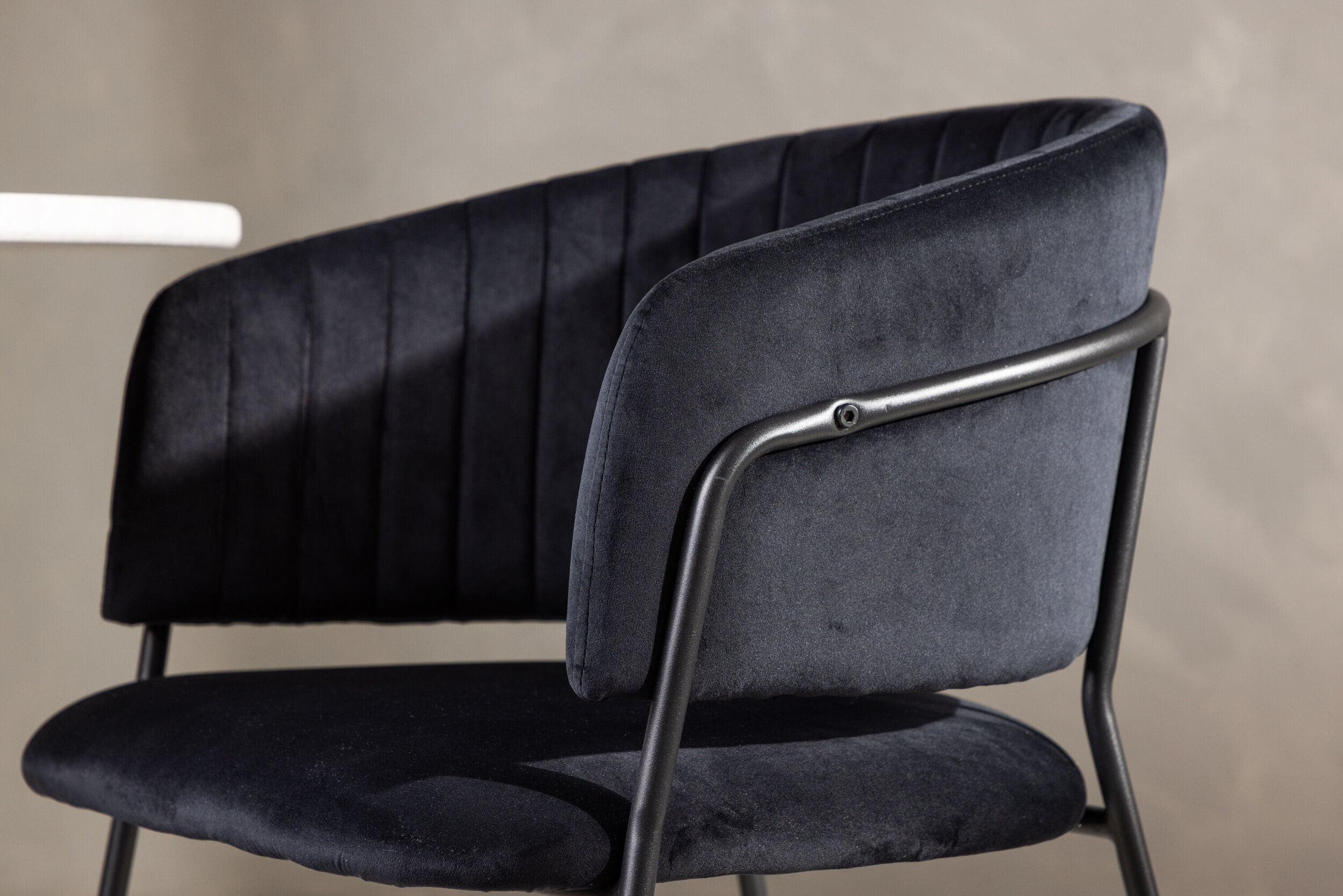 Nohr Eetkamerstoel 'Tiffannie' Velvet, kleur Zwart
