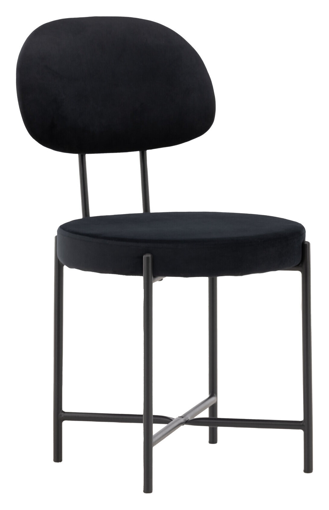 Nohr Eetkamerstoel 'Price' Velvet, kleur Zwart