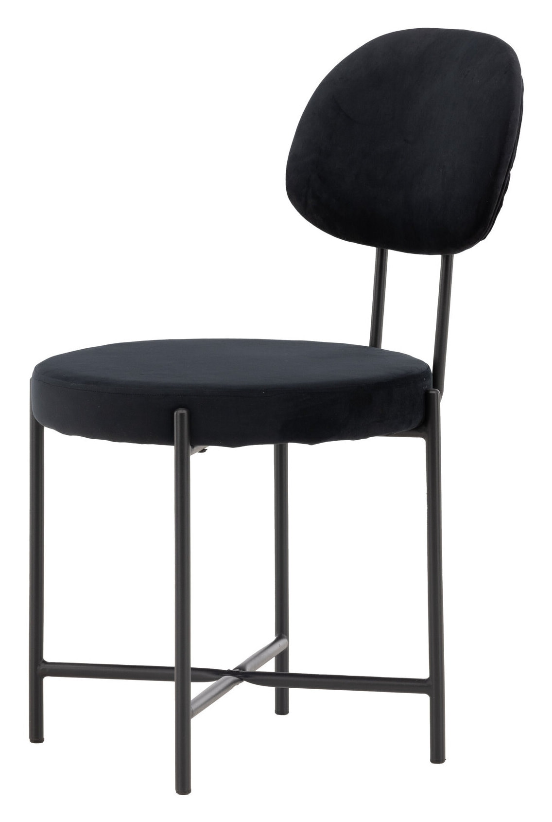 Nohr Eetkamerstoel 'Price' Velvet, kleur Zwart