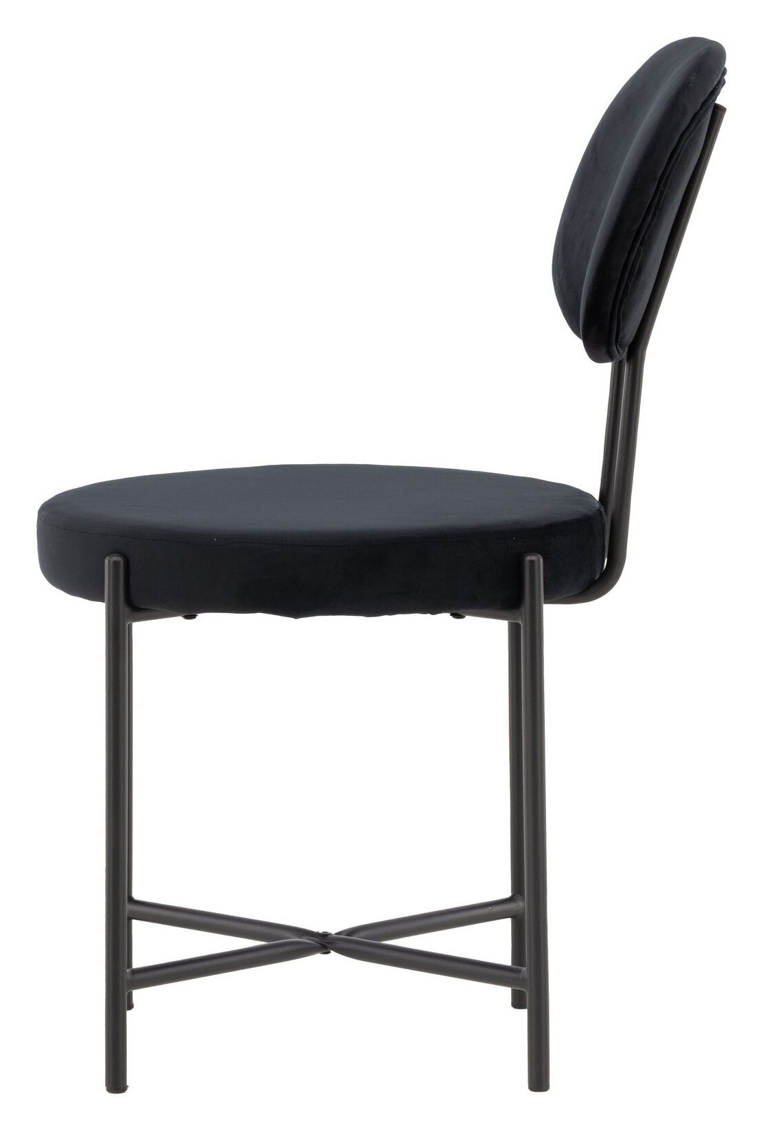 Nohr Eetkamerstoel 'Price' Velvet, kleur Zwart