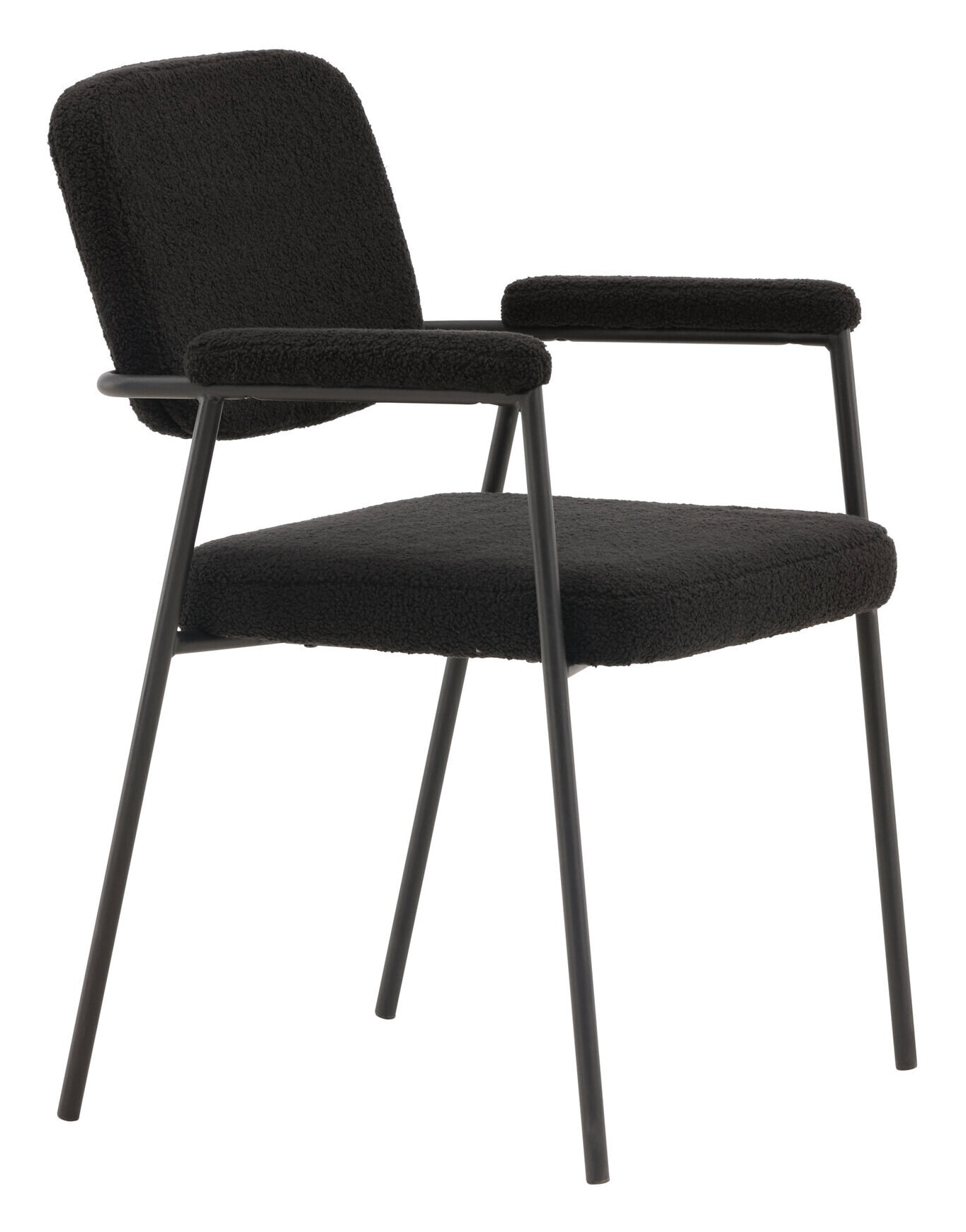 Nohr Eetkamerstoel 'Chemere' Bouclé, kleur Zwart