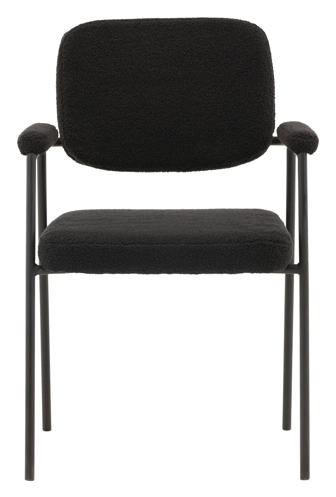 Nohr Eetkamerstoel 'Chemere' Bouclé, kleur Zwart