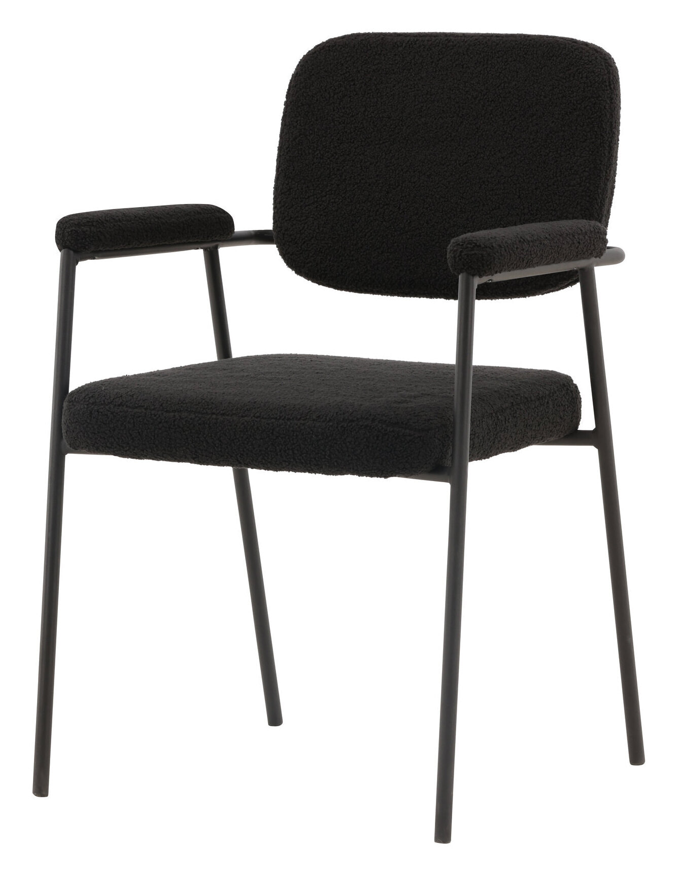 Nohr Eetkamerstoel 'Chemere' Bouclé, kleur Zwart