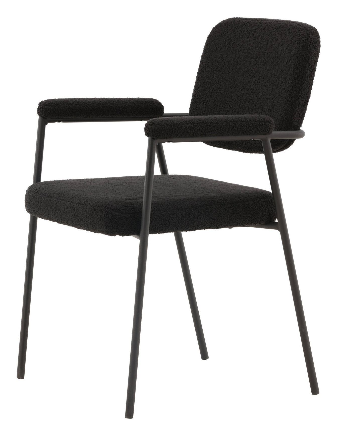 Nohr Eetkamerstoel 'Chemere' Bouclé, kleur Zwart