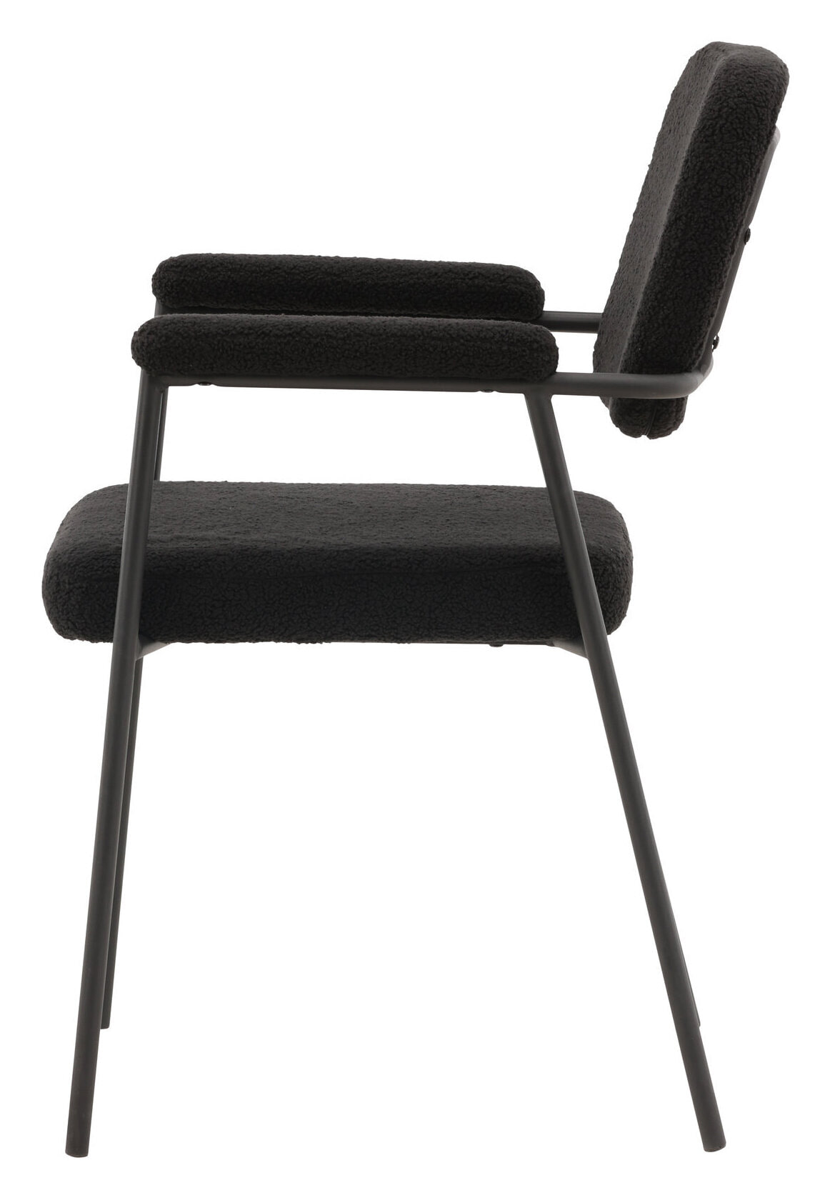 Nohr Eetkamerstoel 'Chemere' Bouclé, kleur Zwart