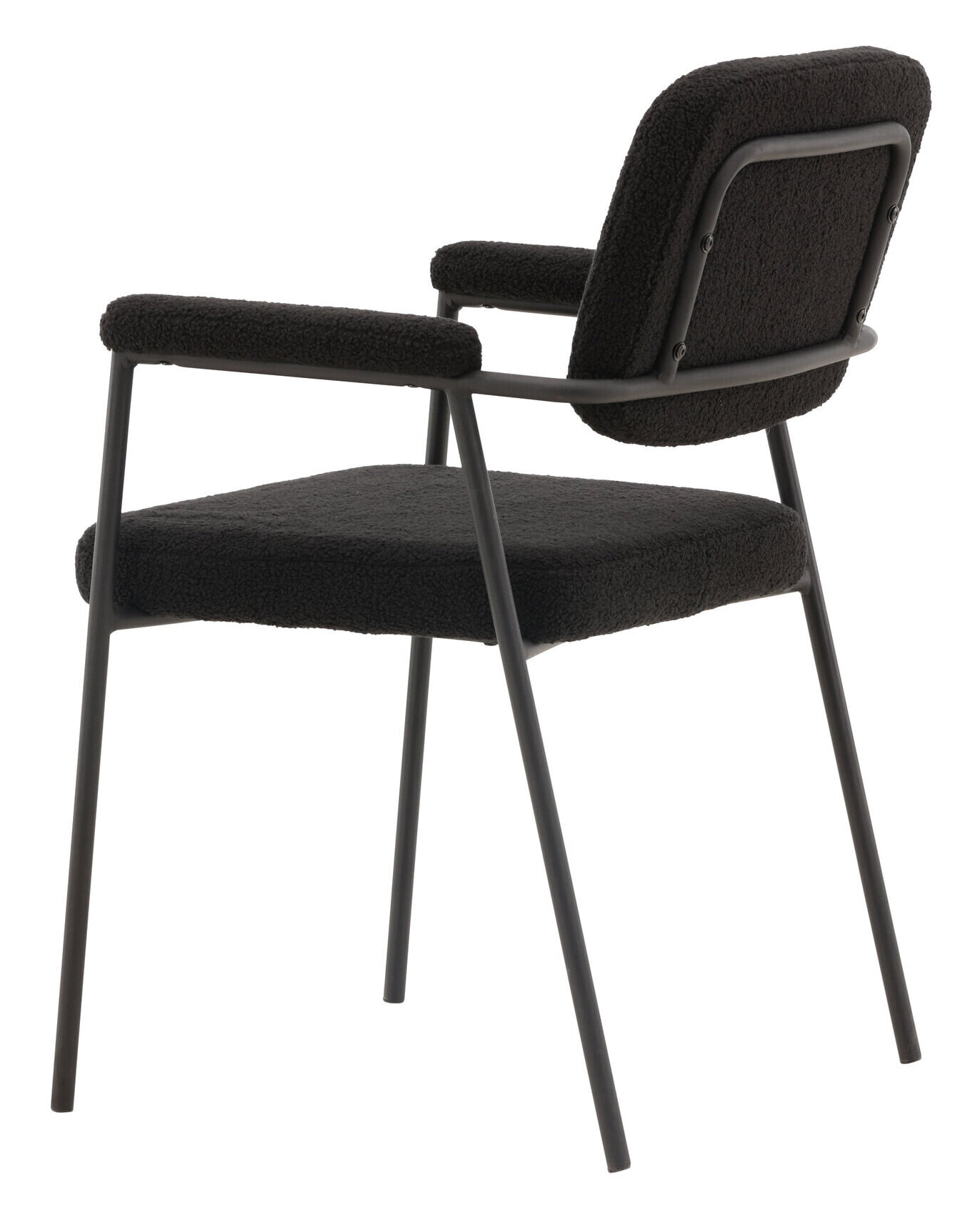 Nohr Eetkamerstoel 'Chemere' Bouclé, kleur Zwart