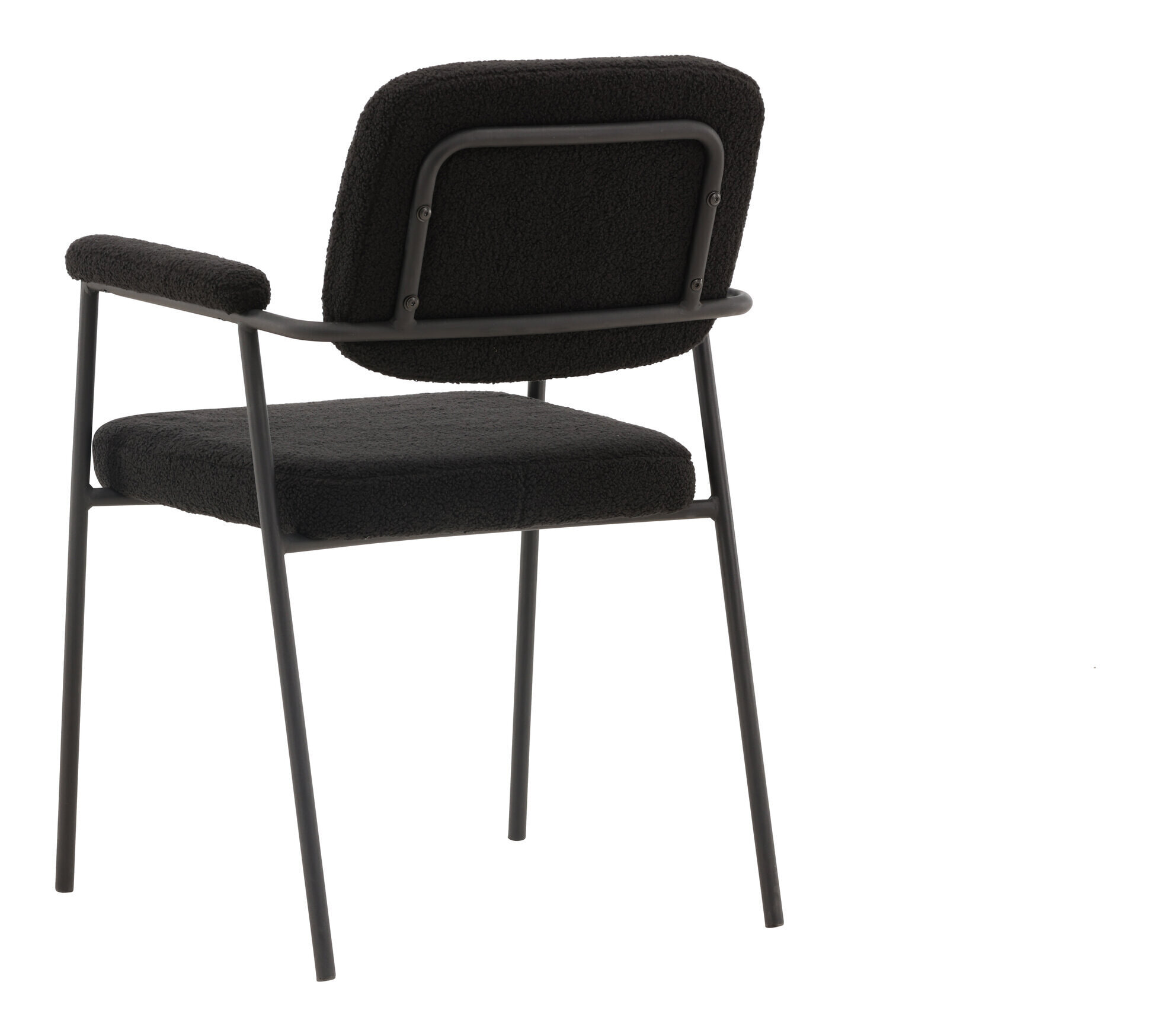 Nohr Eetkamerstoel 'Chemere' Bouclé, kleur Zwart