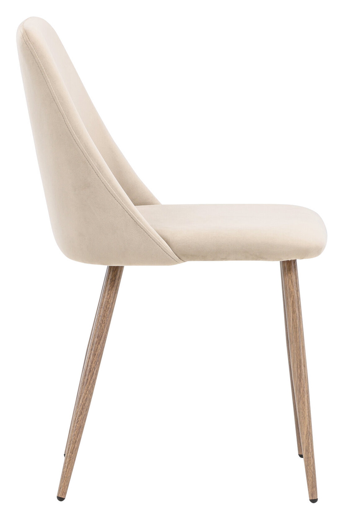 Nohr Eetkamerstoel 'Denon' Velvet, kleur Bruin