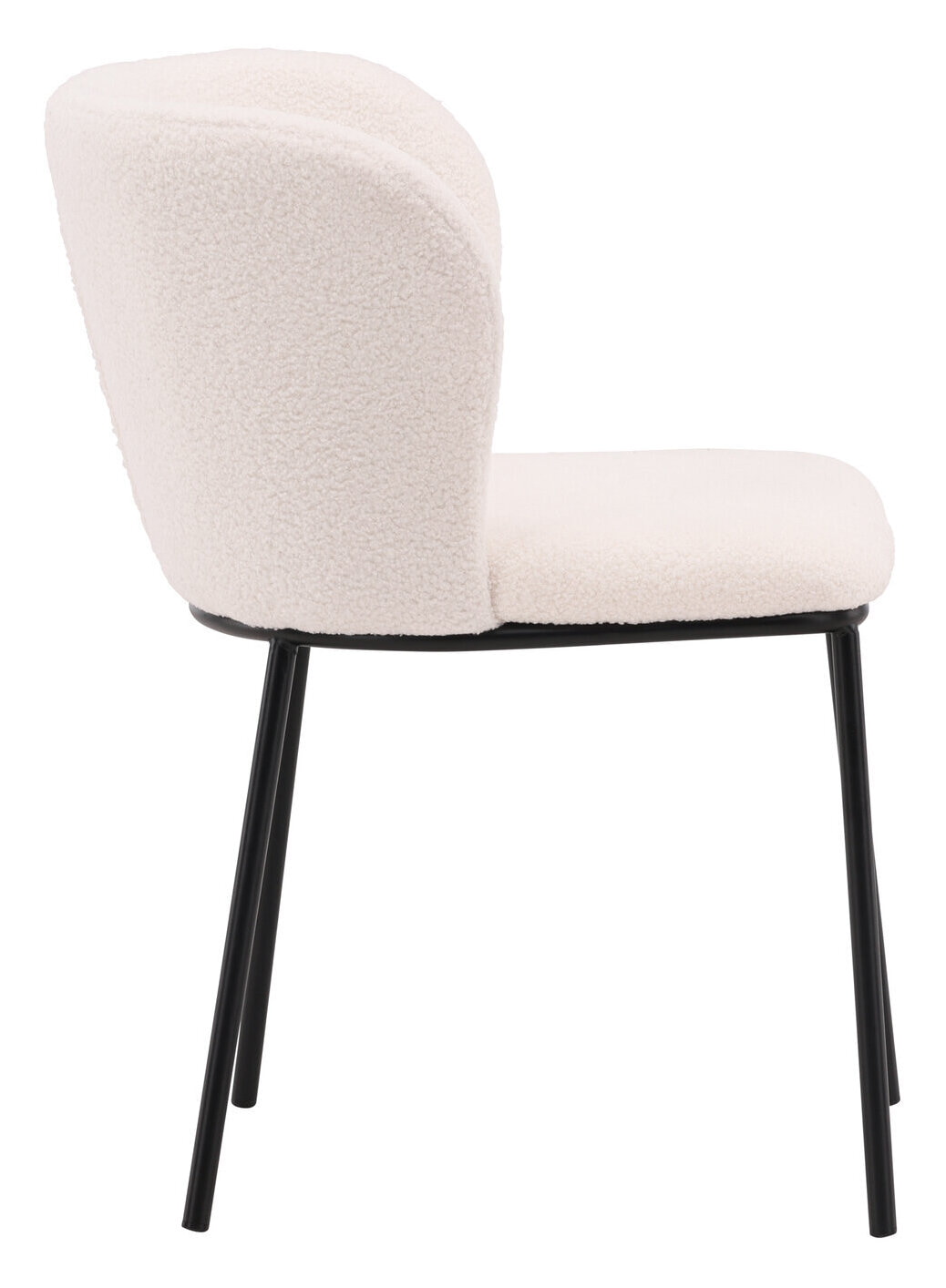 Nohr Eetkamerstoel 'Almetra' Bouclé, kleur Wit