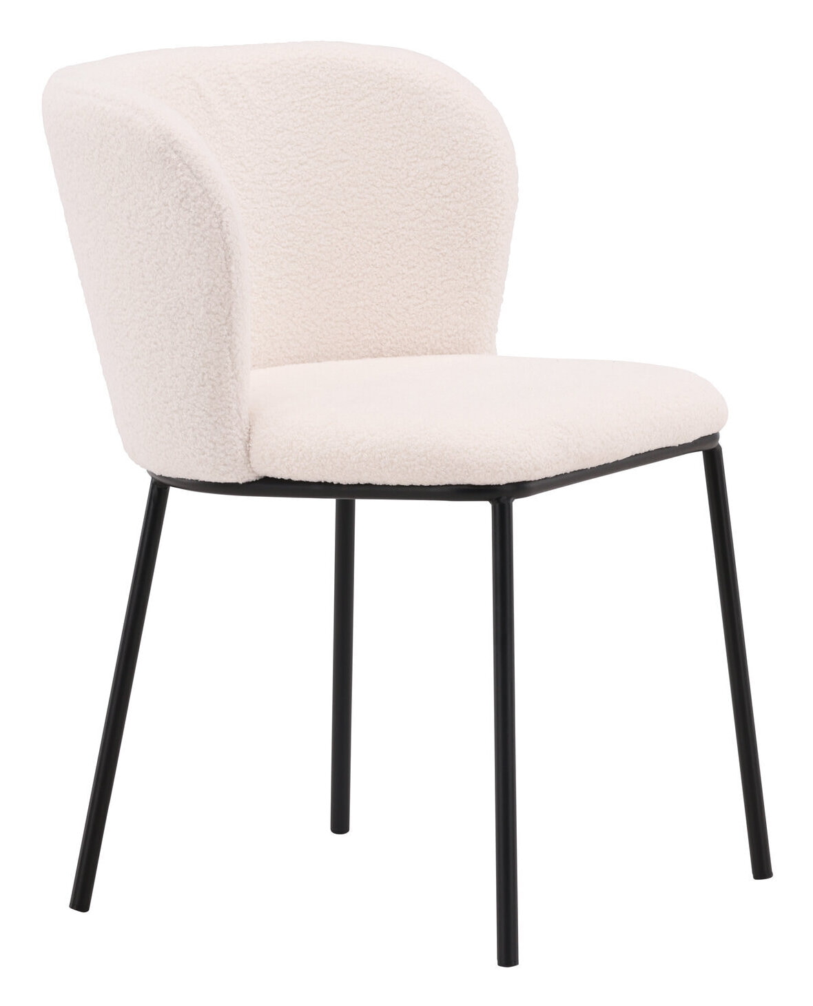 Nohr Eetkamerstoel 'Almetra' Bouclé, kleur Wit