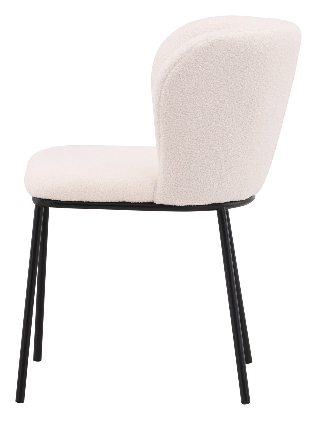 Nohr Eetkamerstoel 'Almetra' Bouclé, kleur Wit