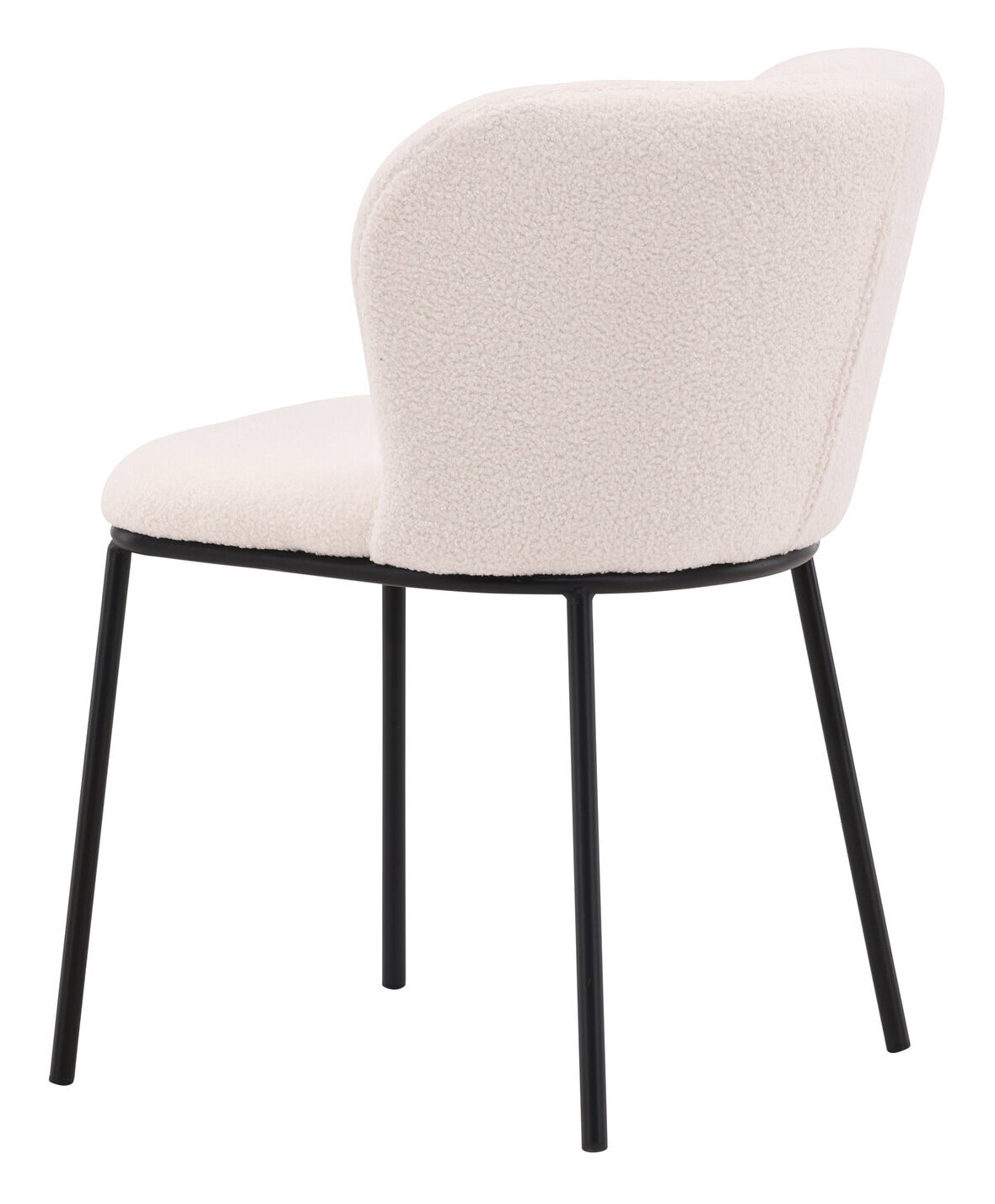 Nohr Eetkamerstoel 'Almetra' Bouclé, kleur Wit