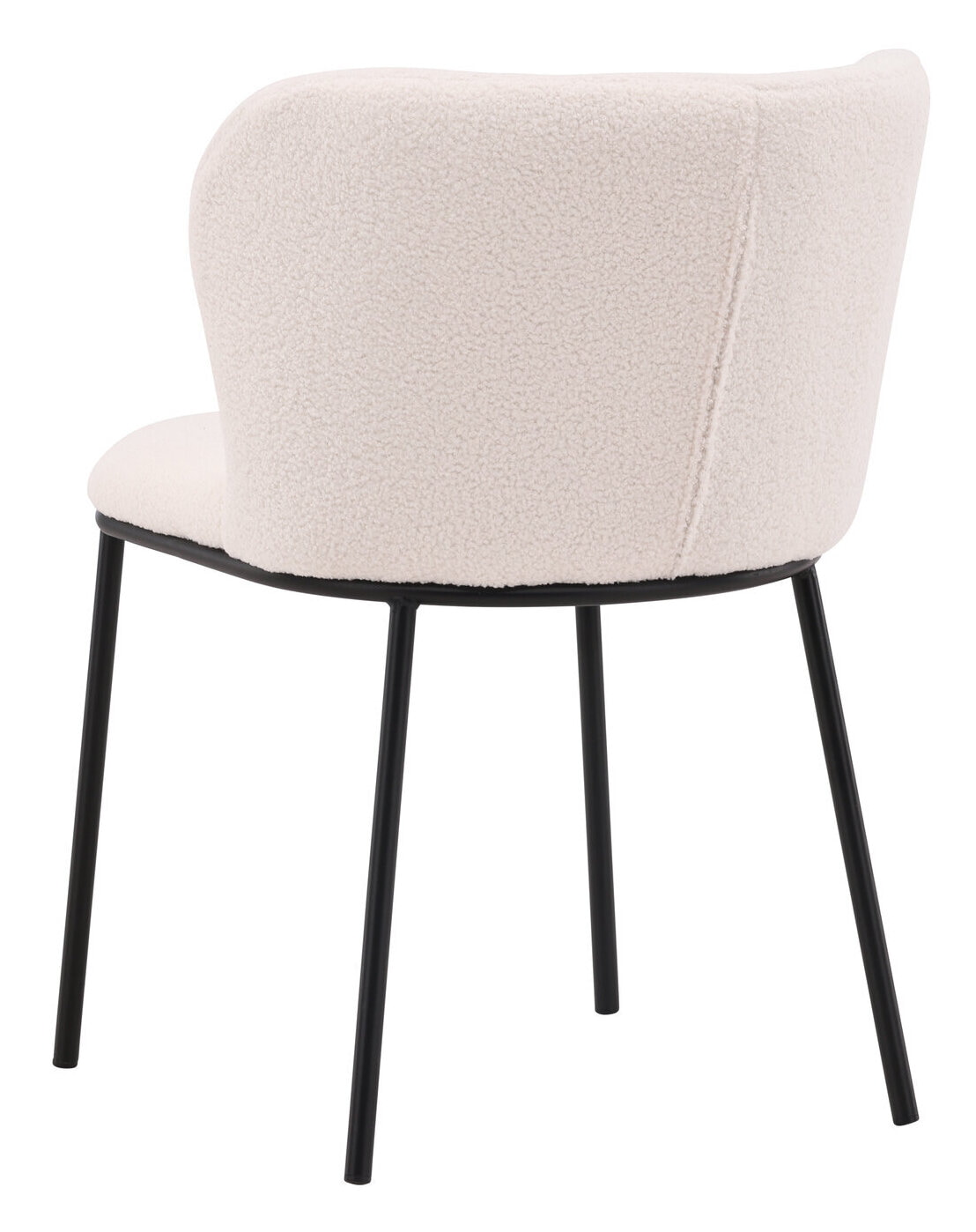 Nohr Eetkamerstoel 'Almetra' Bouclé, kleur Wit