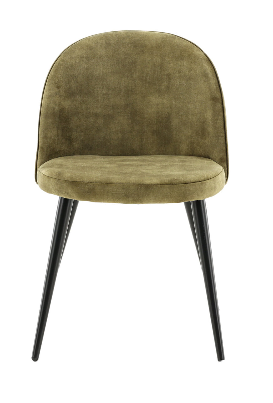 Nohr Eetkamerstoel 'Amon' Velvet, kleur Groen