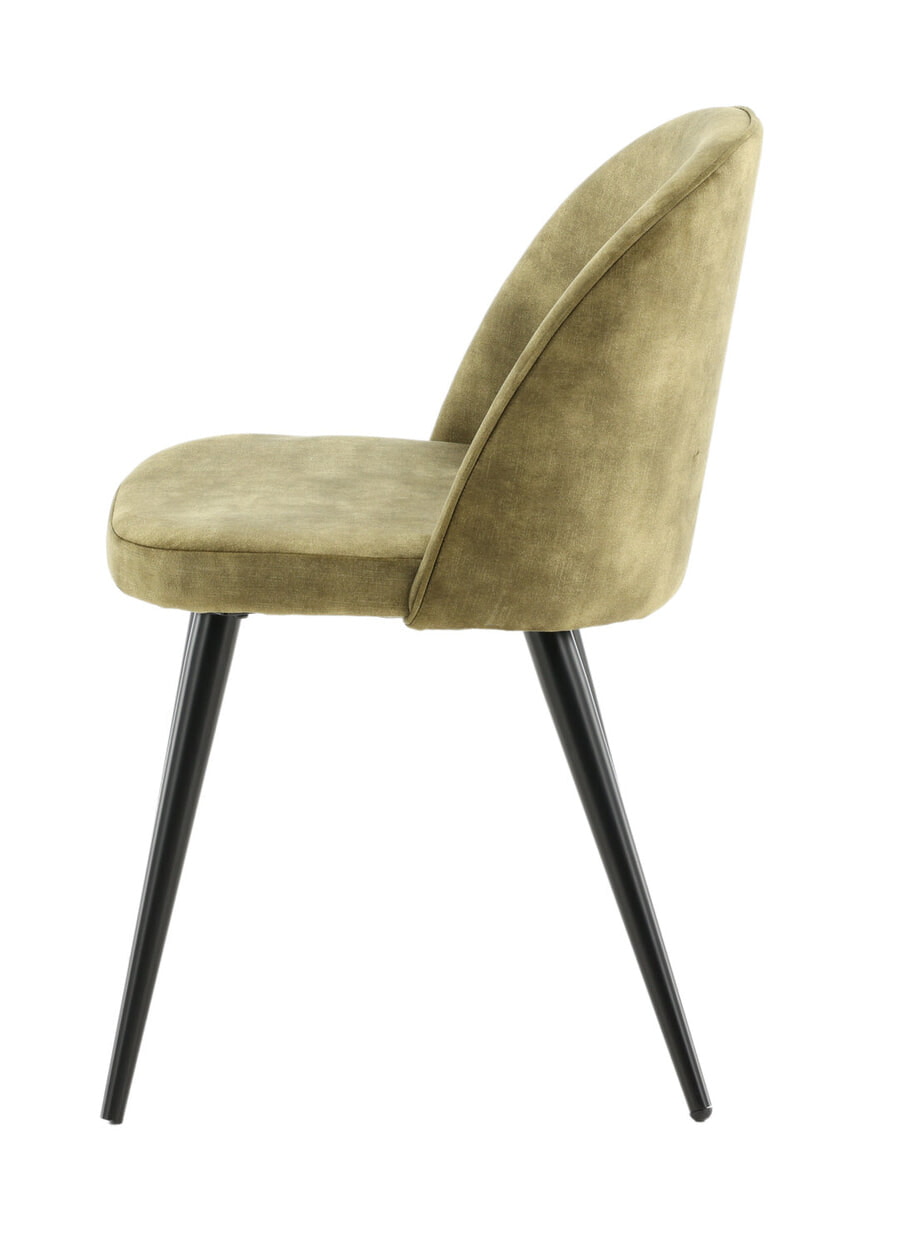 Nohr Eetkamerstoel 'Amon' Velvet, kleur Groen